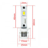 H1 Direct Fit Compact LED Bulbs with Cooling System - Pair