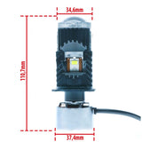 H4 LED Projector Lens Bulb Set - HD Lens - Active Cooling - CANBUS - EMC