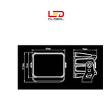 3.8" 40Watt 3600Lumen LED Work Light with Amber Strobe - LED Global