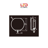 9" 160Watt 11,000Lumen Driving Light - Amber Strobe - Amber or White DRL