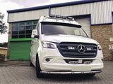 Lazerlamps Grille Kit - Mercedes Sprinter (2018+) 2x Triple-R 750 Lightbars with White or Amber Position Lights