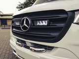 Lazerlamps Grille Kit - Mercedes Sprinter (2018+) 2x Triple-R 750 Lightbars with White or Amber Position Lights