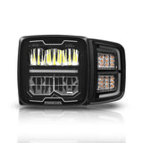 Purelux Blizzard Teleporter / Telehandler LED Headlight Pair - Horizontal or Vertical Mount Amber or White Parking Light (Heated Lens)