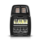 Purelux Blizzard Teleporter / Telehandler LED Headlight Pair - Horizontal or Vertical Mount Amber or White Parking Light (Heated Lens)