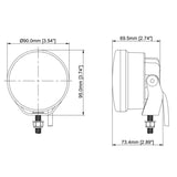 Front Fog Light with White or Amber Parking Light - PURELUX F330 - 9cm / 3.5"