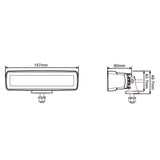 Purelux Road Black MF160 - 4 Function 6" Mini Lightbar - Tail, Brake, Indicate & Reverse