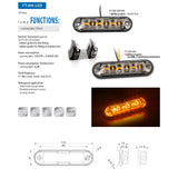 Bar Mount Or Surface Mount High Output Amber Warning Strobe