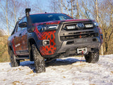 Lazerlamps Grille Kit - Toyota Hilux Invincible-X (2021+) 2x Triple-R 750 Lightbars with White or Amber Position Lights & Amber Beacons