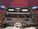 Lazerlamps Grille Kit - Toyota Hilux Invincible-X (2021+) 2x Triple-R 750 Lightbars with White or Amber Position Lights & Amber Beacons