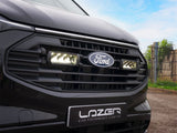 Lazerlamps Grille Kit - Ford Transit Custom (2024+) 2x Triple-R 750 Lightbars with White or Amber Position Lights