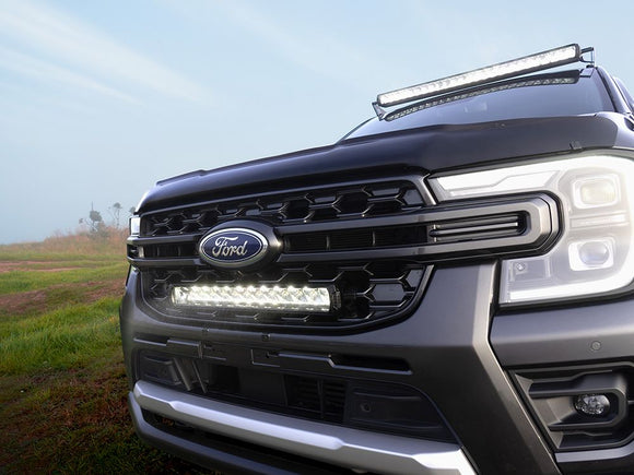 Lazerlamps Grille Kit - Ford Ranger Wildtrax (2023+) TRIPLE-R 1250 Lightbar with White or Amber Position Lights
