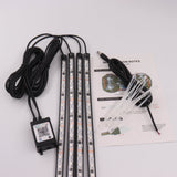 Car Under Glow Kit - 4x Flexible LED Strip Light Strips - Phone App Control