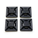Adhesive Base Cable Ties Mounts (Variety of sizes) Black & White Available