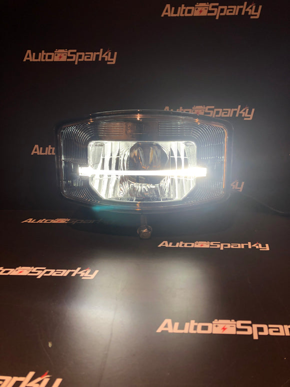 Full LED Oval Driving Lamp with Light Bar (Smoked Chrome)