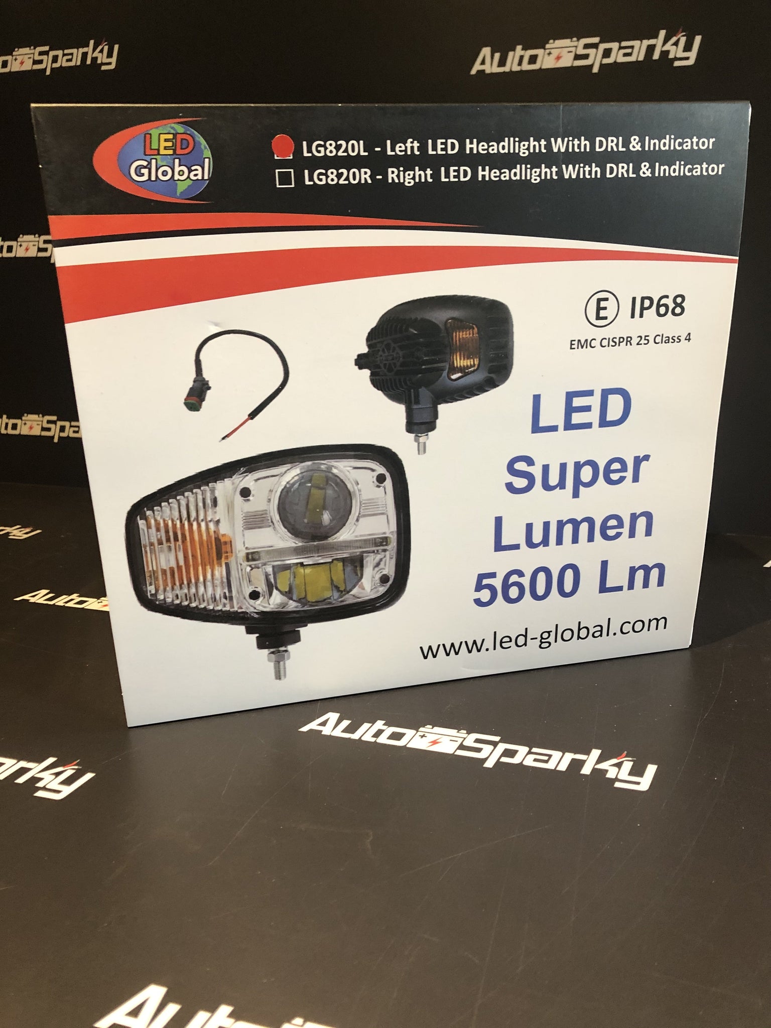 Telehandler Light Kit Teleporter / Telehandler Road Legal LED Headlight Pair - Bottom or Bac ...