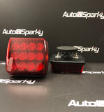 Wireless Magnetic Rechargeable LED Warning Lights / Strobes (Red)