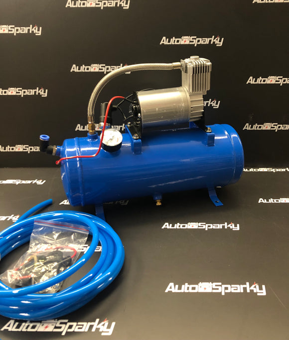 Air Compressor With 6L Tank - 12v - 150PSI/8 Bar (Ideal for use with Air Horns / Turkish Whistles)