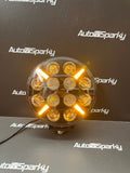 9" 120Watt / 12000Lumens LED Spot Light with Amber or Clear Parking Light in the one unit - Boreman