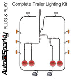 Complete Trailer Lighting Kit 6 - Plug & Play - Available Lengths 6m, 9m & 12m