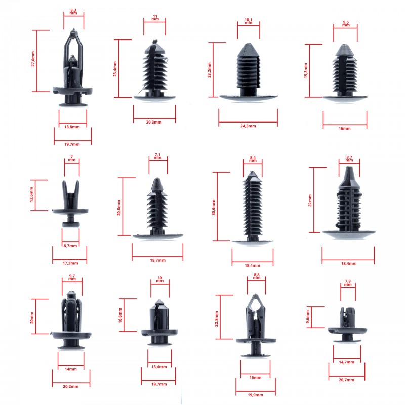 240 Piece Assortment Auto Retainer Clips / Fasteners – Auto Sparky