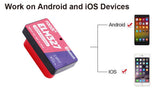 OBD 2, Universal Vehicle Diagnostic Scanner, Bluetooth, iOS/Android, Smartphone Application