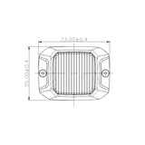 Square Surface Mount Amber Strobe