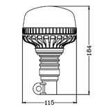 Low Profile Flexi Pole Mount LED Beacon Strobe Flash
